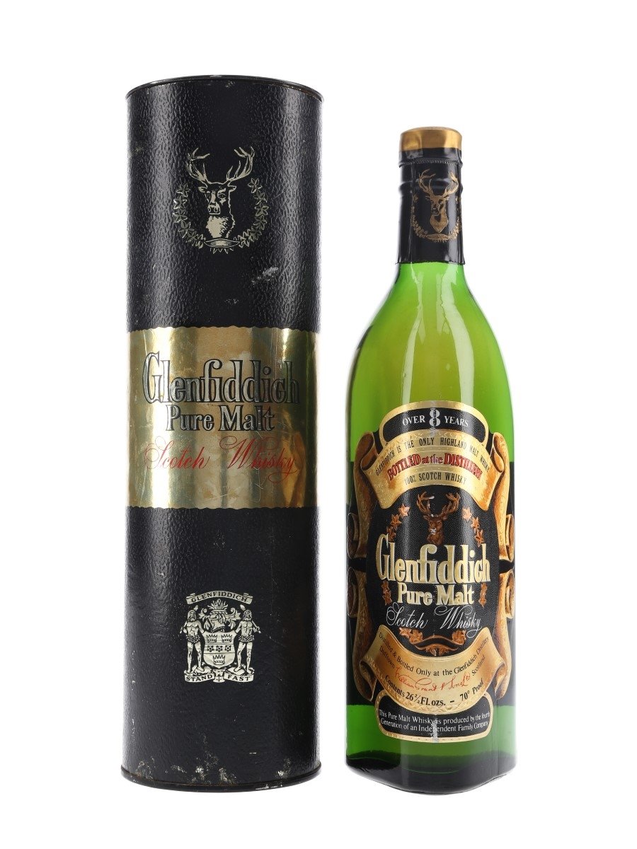 Glenfiddich 8 Year Old Pure Malt Bottled 1970s - 'The Same Glenfiddich - New Label' 75.7cl / 40%