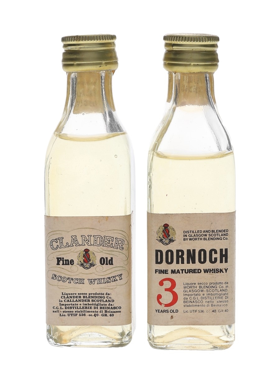 Clander & Dornoch Bottled 1980s 2 x 4cl / 40%