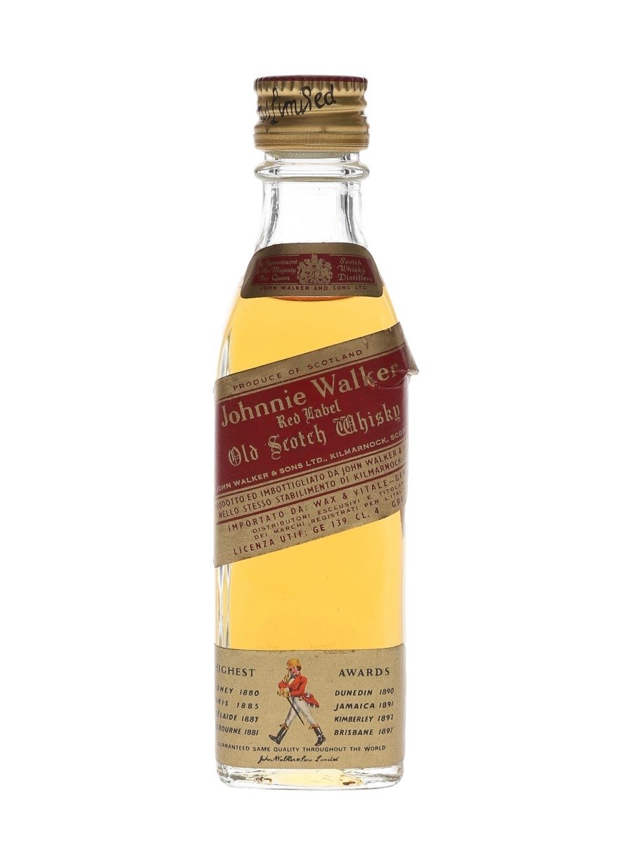 Johnnie Walker Red Label Bottled 1960s-1970s - Wax & Vitale 4cl / 43%