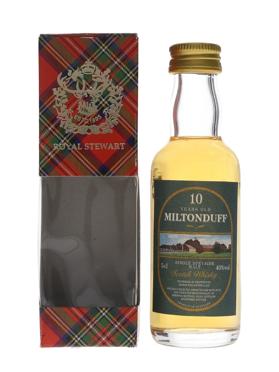 Miltonduff 10 Year Old Bottled 1990s - Gordon & MacPhail 5cl / 40%