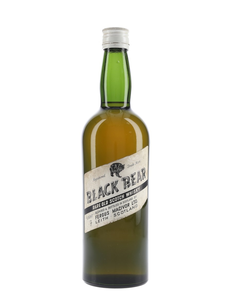 Black Bear Rare Old Bottled 1950s-1960s 75cl