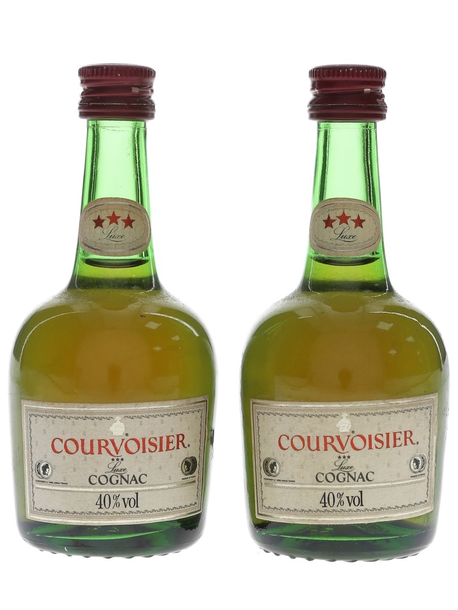 Courvoisier 3 Star Luxe Bottled 1980s 2 x 5cl / 40%