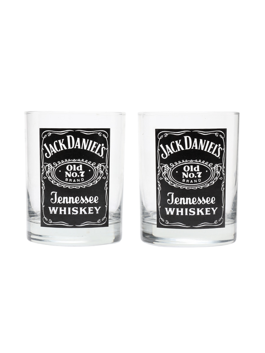 Jack Daniel's Old No.7 Brand Whiskey Tumblers  10.5cm Tall