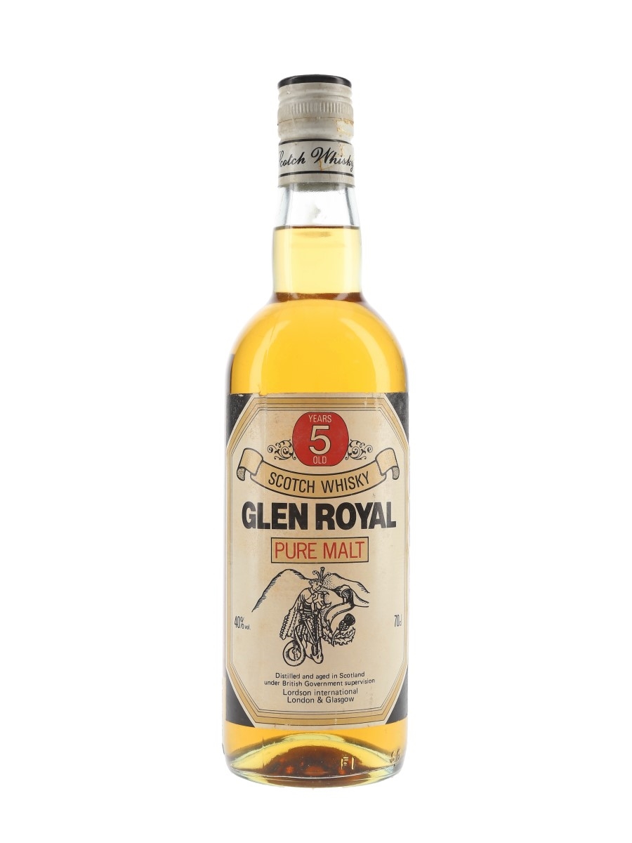 Glen Royal 5 Year Old Pure Malt Bottled 1990s - Distillerie Sari 70cl / 40%