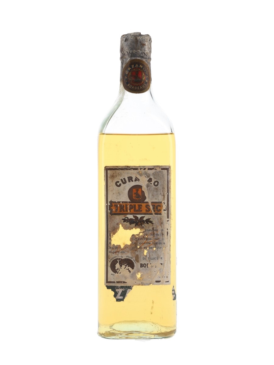 Cazanove Curacao Triple Sec Bottled 1950s 75cl
