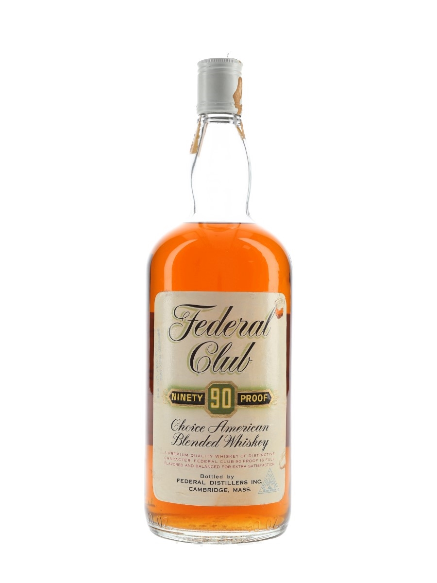 Federal Club 90 Proof Bottled 1970s 118cl / 45%