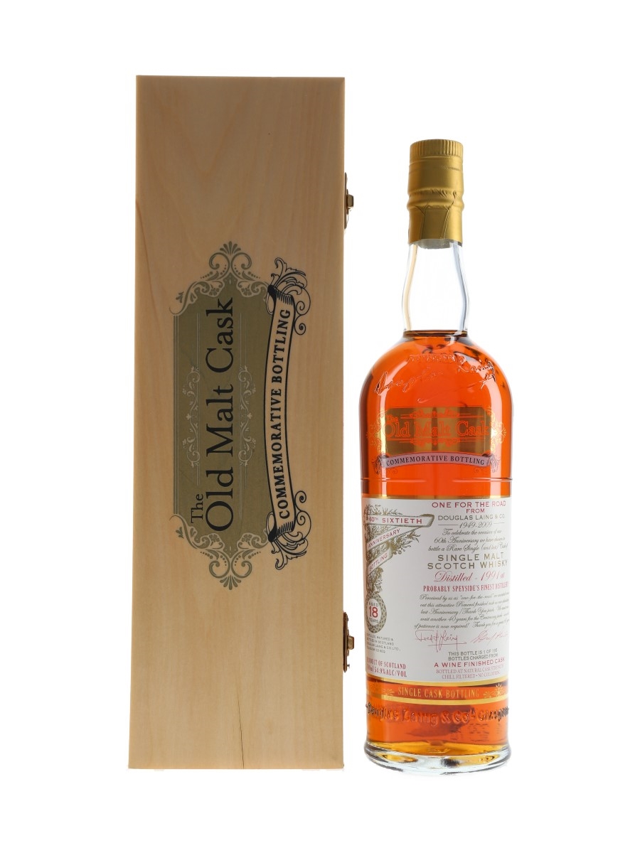 Speyside's Finest 1991 18 Year Old The Old Malt Cask Bottled 2009 - Douglas Laing 60th Anniversary 70cl / 54.9%