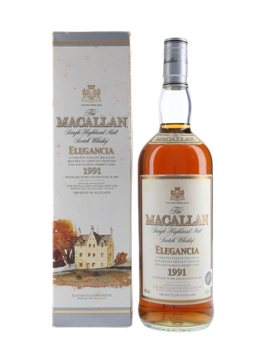 Macallan 1991 Elegancia Bottled 2003 - Duty Free 100cl / 40%