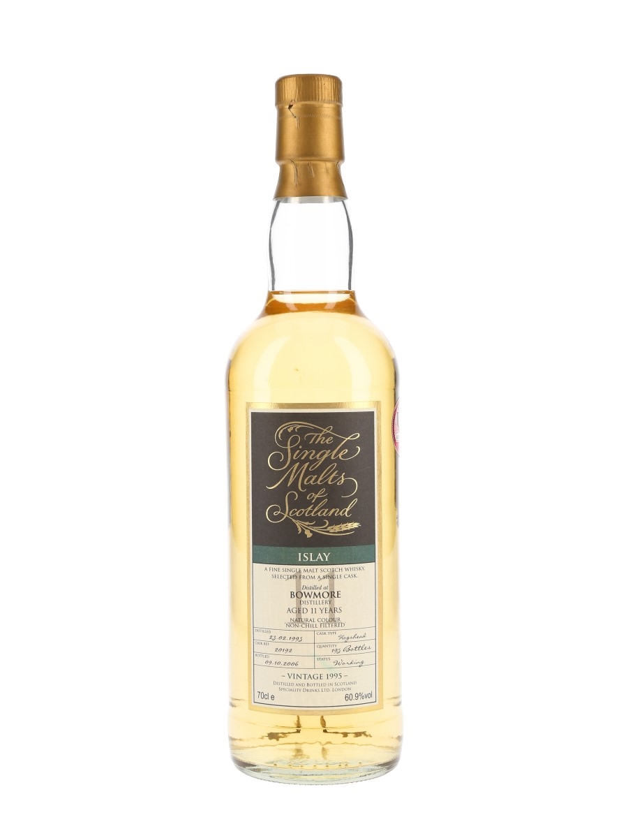 Bowmore 1995 11 Year Old Cask 20192 Bottled 2006 - The Single Malts Of Scotland 70cl / 60.9%