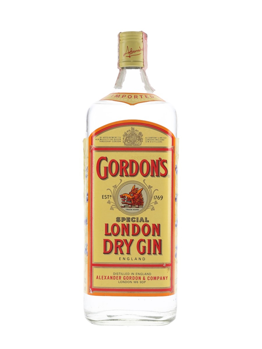Gordon's London Dry Gin Bottled 1980s-1990s 100cl / 40%