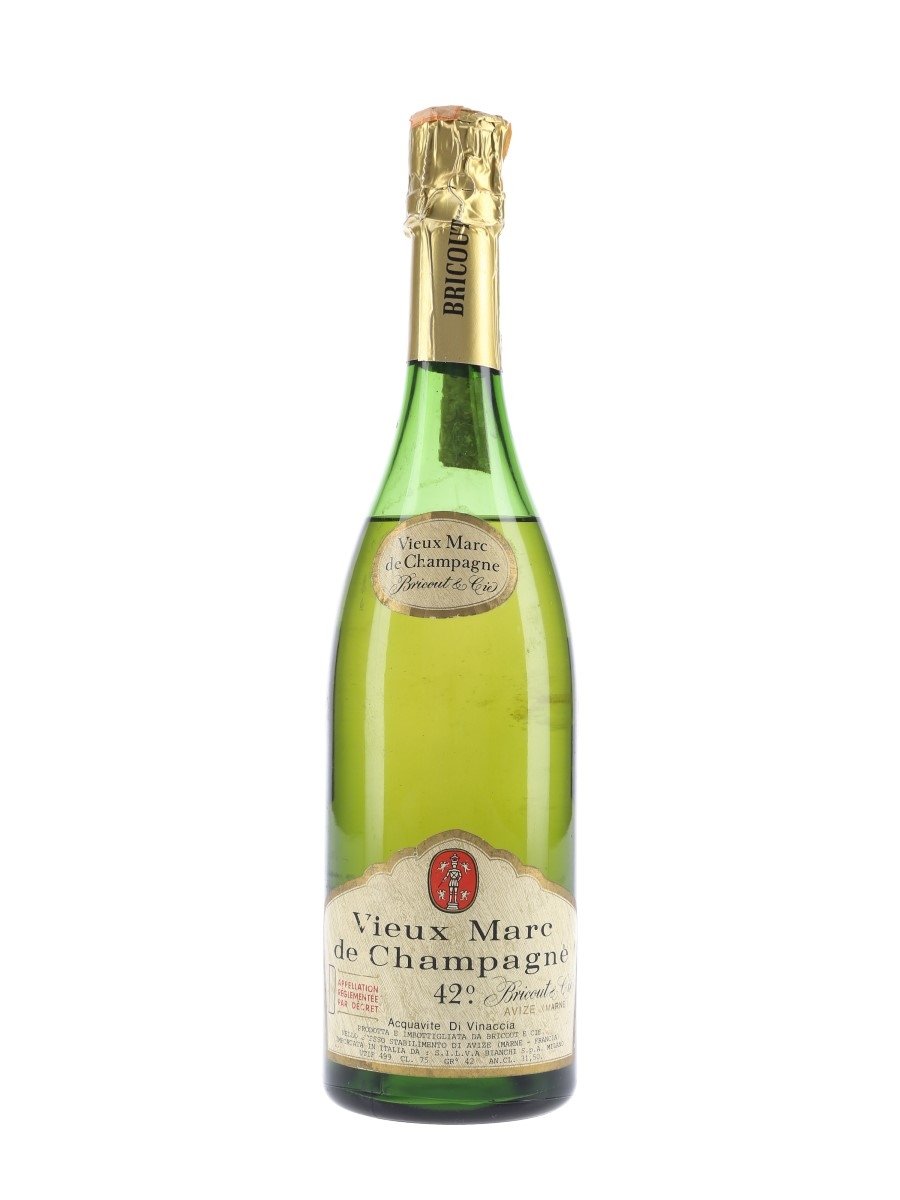 Bricout & Cie Marc De Champagne Bottled 1970s - Silva 75cl / 42%