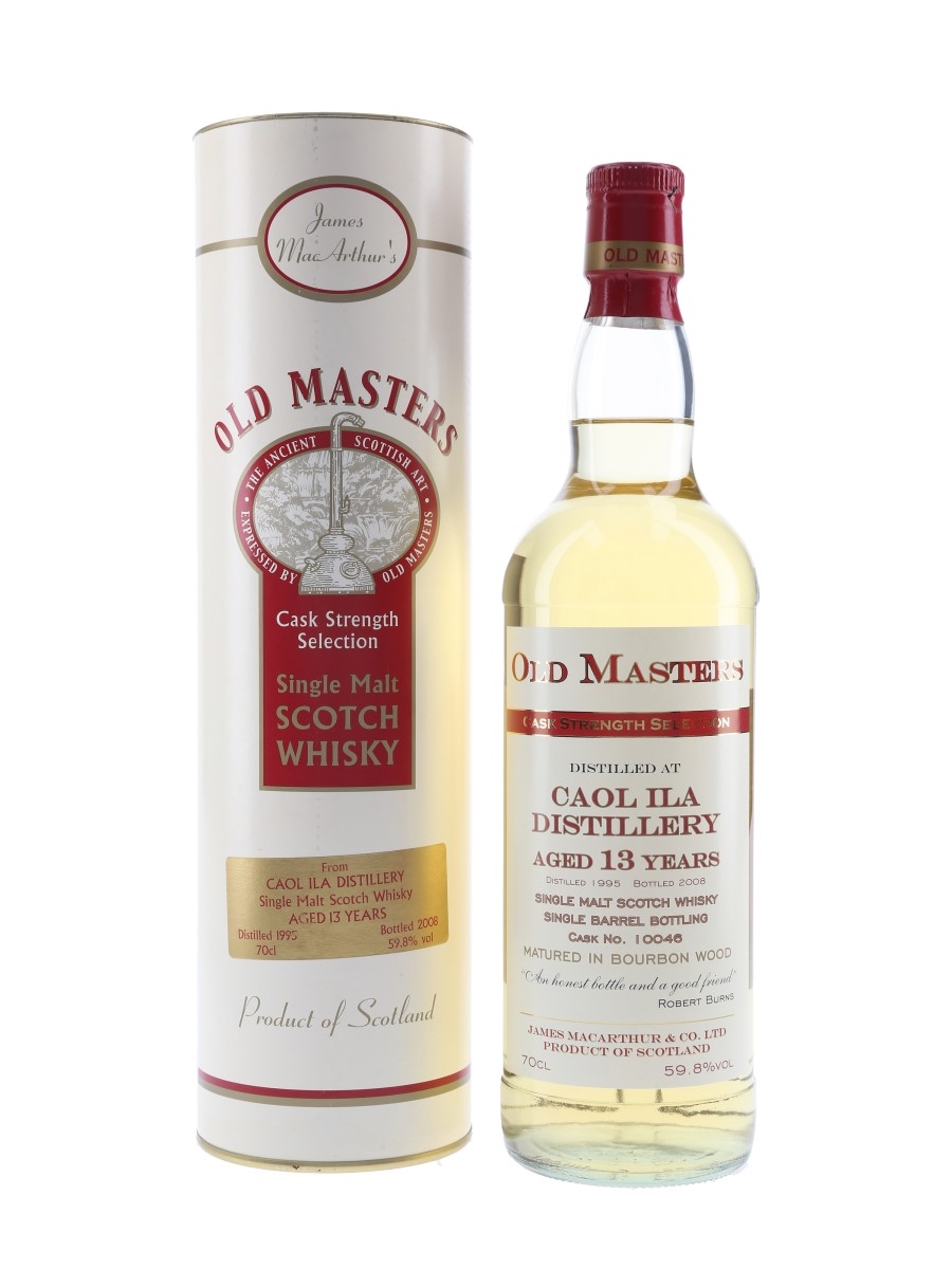Caol Ila 1995 13 Year Old James McArthur's Bottled 2008 - Old Masters 70cl / 59.8%
