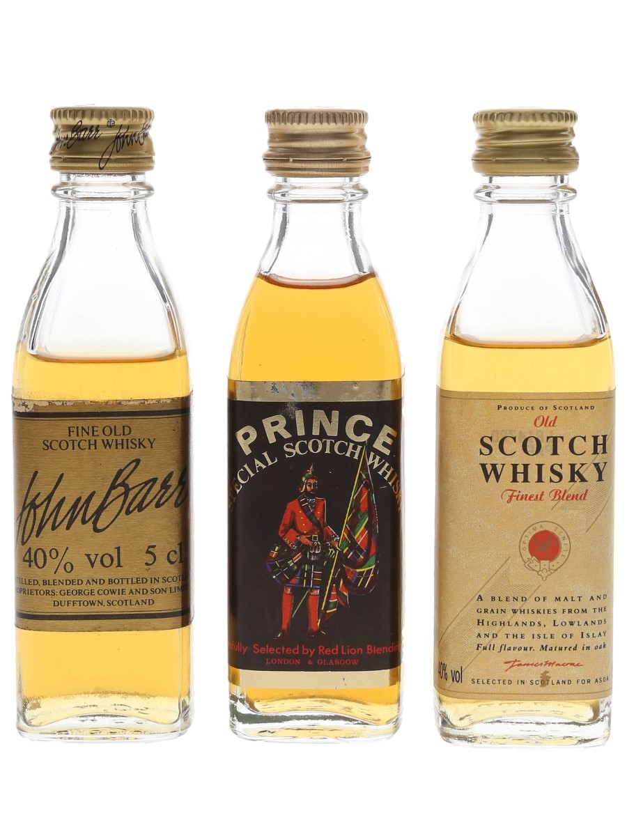 John Barr, Old Scotch & Prince  3 x 5cl