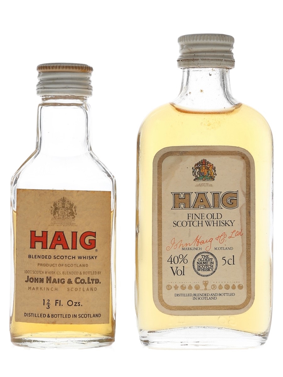 Haig Scotch Whisky Bottled 1970s & 1980s 4.7cl & 5cl