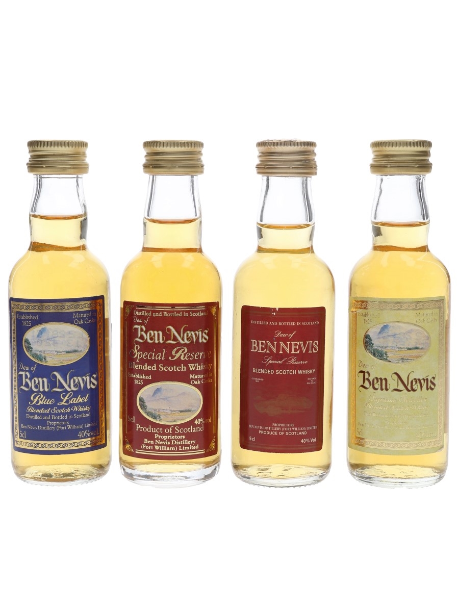 Dew Of Ben Nevis Blue Label, Special Reserve & Supreme Selection  4 x 5cl / 40%