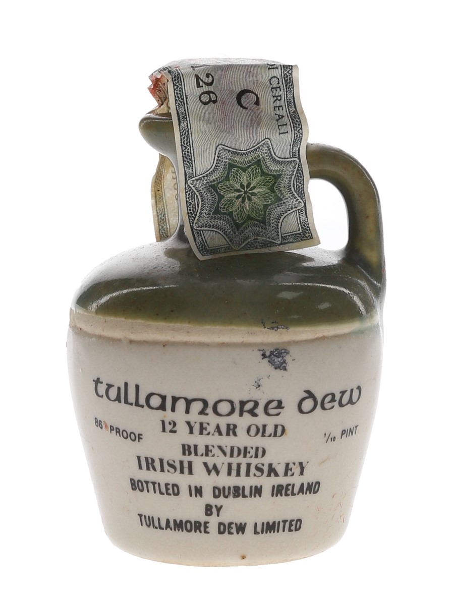 Tullamore Dew 12 Year Old Bottled 1970s - Ceramic Decanter 4.68cl / 43%