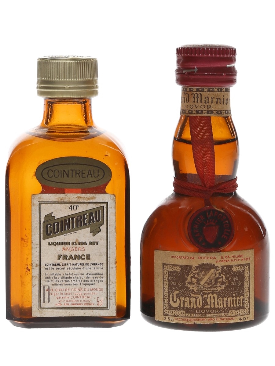 Cointreau & Grand Marnier Bottled 1970s & 1980s 2.5cl & 5cl / 40%