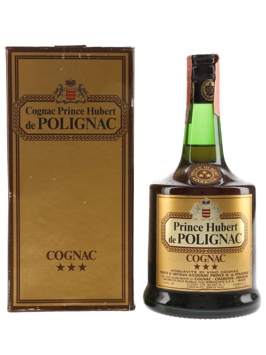 Prince Hubert De Polignac 3 Star Bottled 1970s - Ramazzotti 75cl / 40%