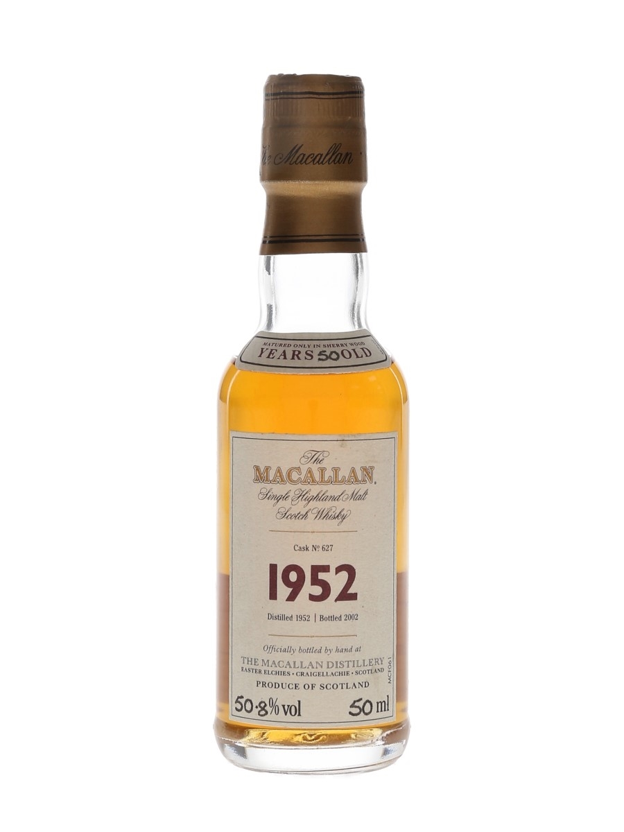 Macallan 1952 50 Year Old Fine & Rare Bottled 2002 - Cask No.627 5cl / 50.8%