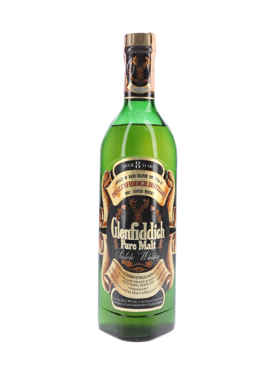 Glenfiddich 8 Year Old Pure Malt Bottled 1970s - Gancia 75cl / 43%
