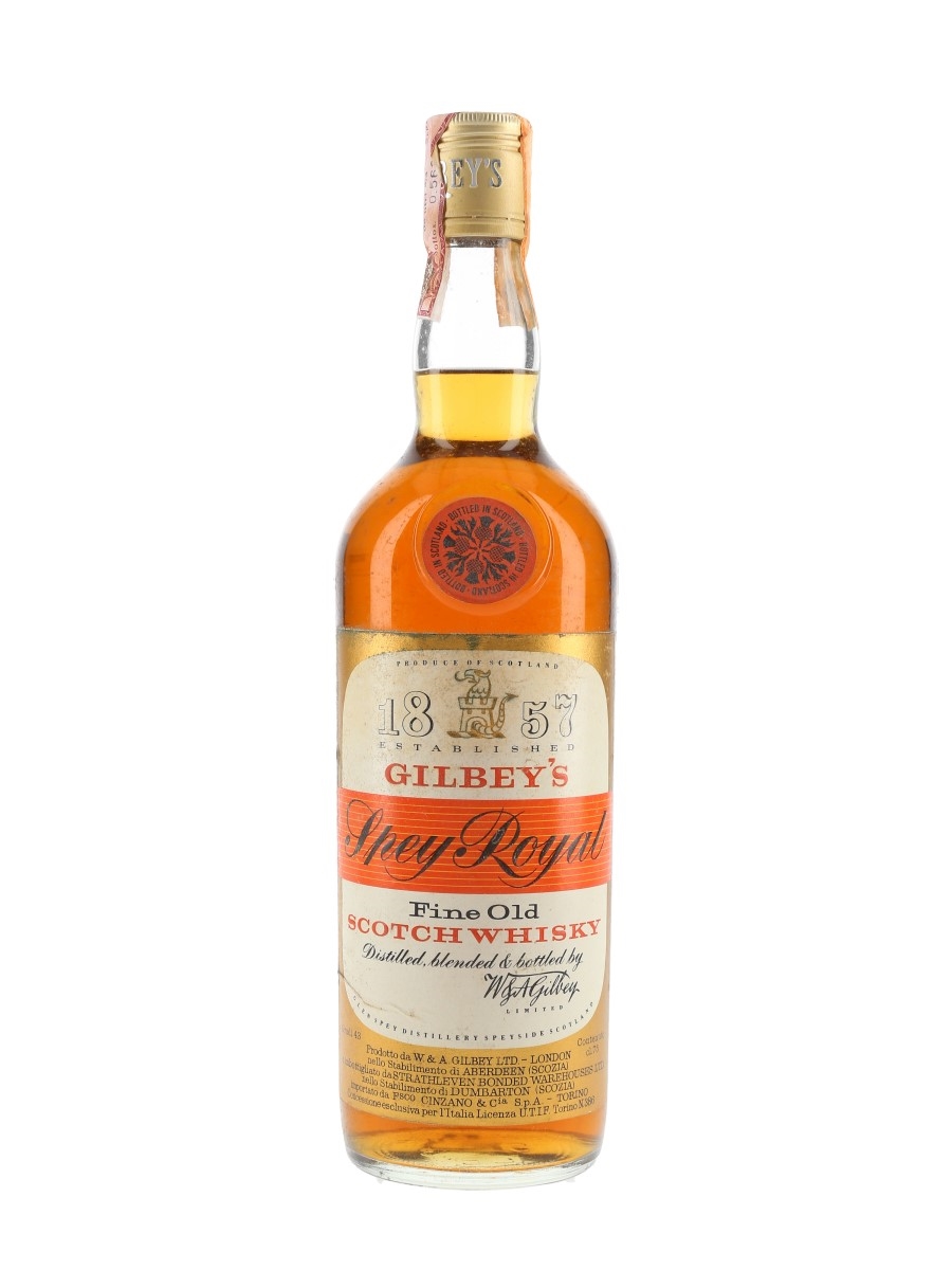 Gilbey's Spey Royal Bottled 1970s - Cinzano 75cl / 43%
