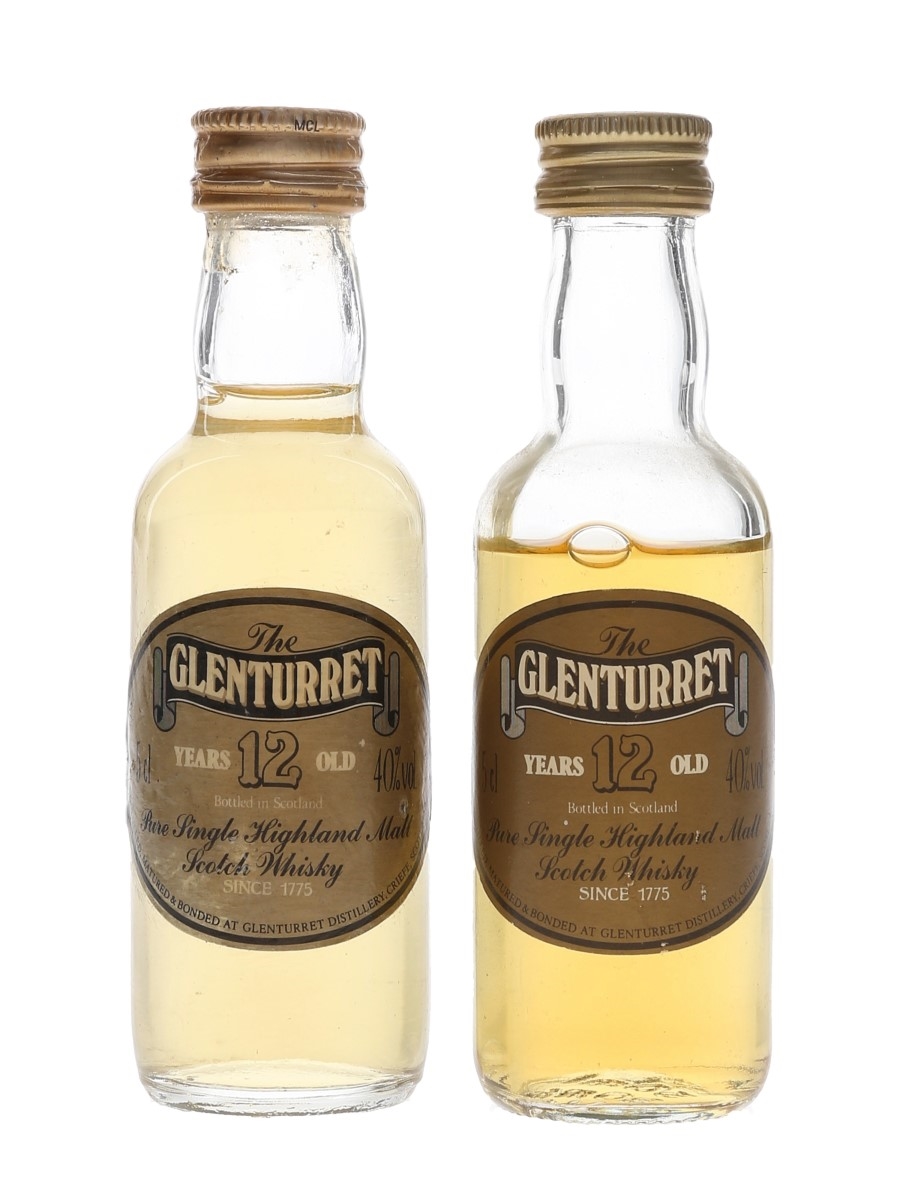 Glenturret 12 Year Old Bottled 1980s 2 x 5cl / 40%