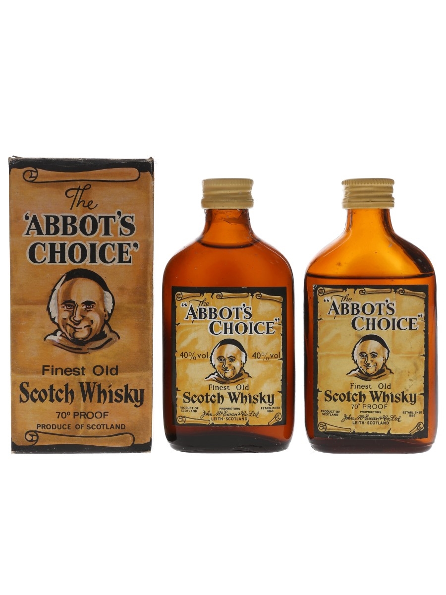 Abbot's Choice Bottled 1970s - John McEwan & Co. 2 x 5cl / 40%