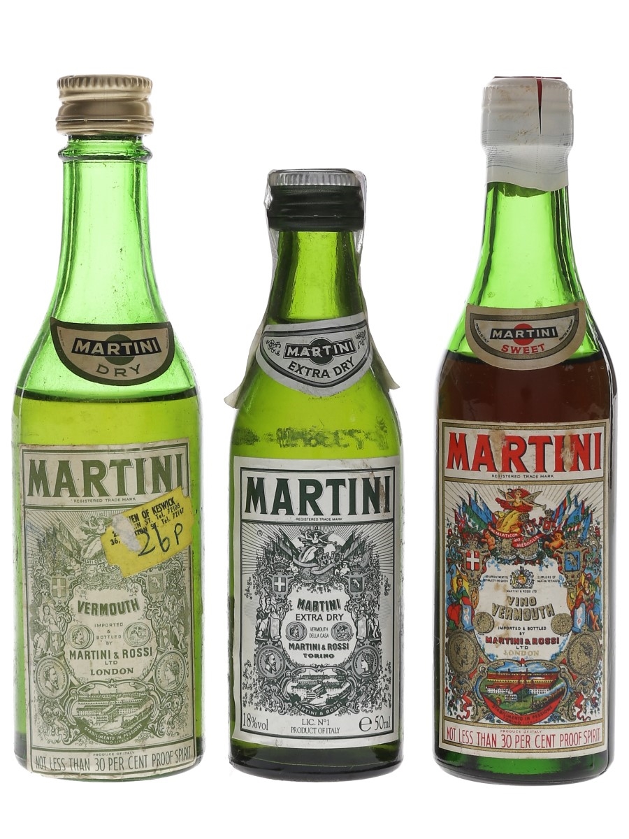 Martini Dry & Sweet Vermouth  3 x 5cl