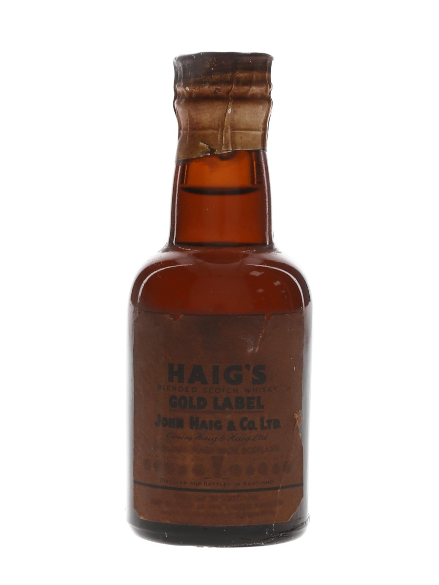 Haig's Gold Label Spring Cap Bottled 1960s 5cl