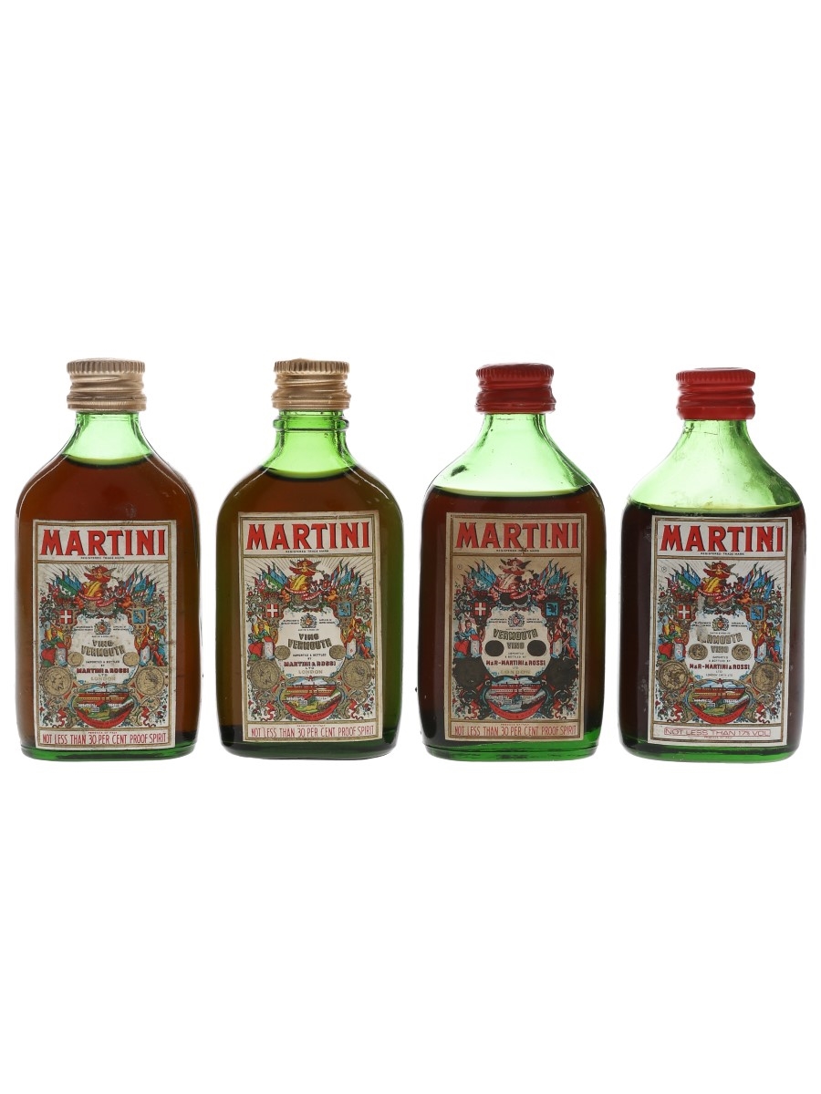 Martini Vino Vermouth Bottled 1970s-1980s 4 x 5cl / 17%