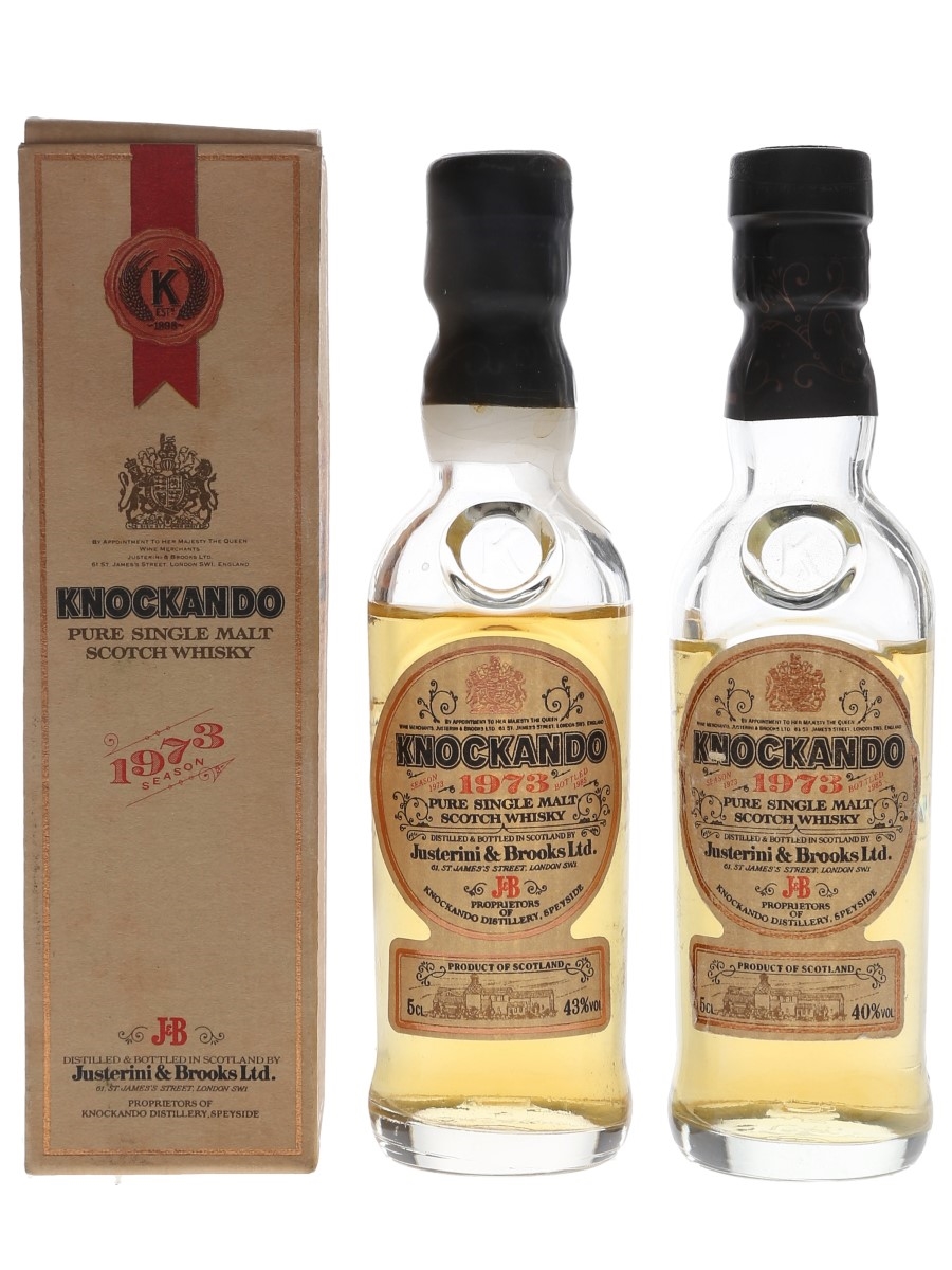 Knockando 1973 Bottled 1985 - Justerini & Brooks 2 x 5cl / 43%