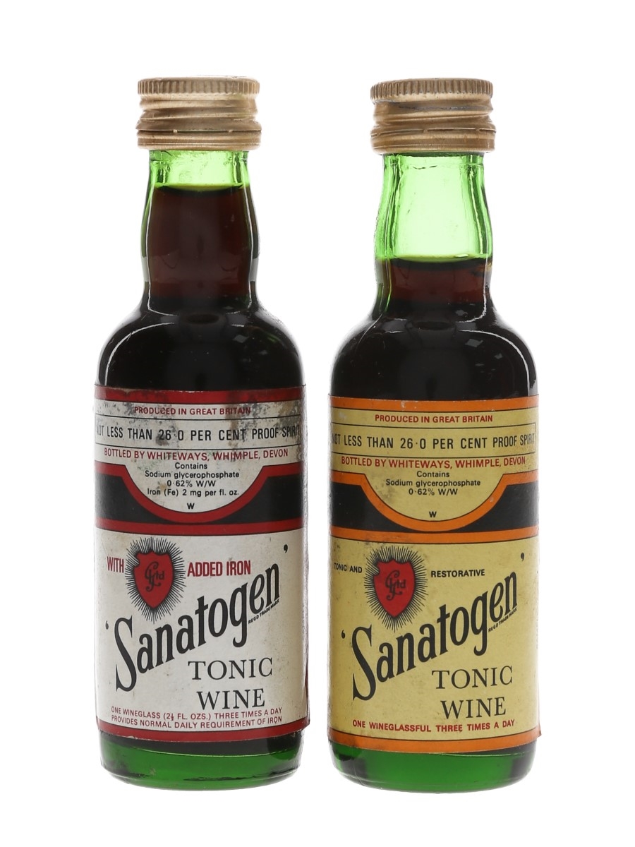 Sanatogen Tonic Wine Bottled 1960s-1970s 2 x 5cl / 26%