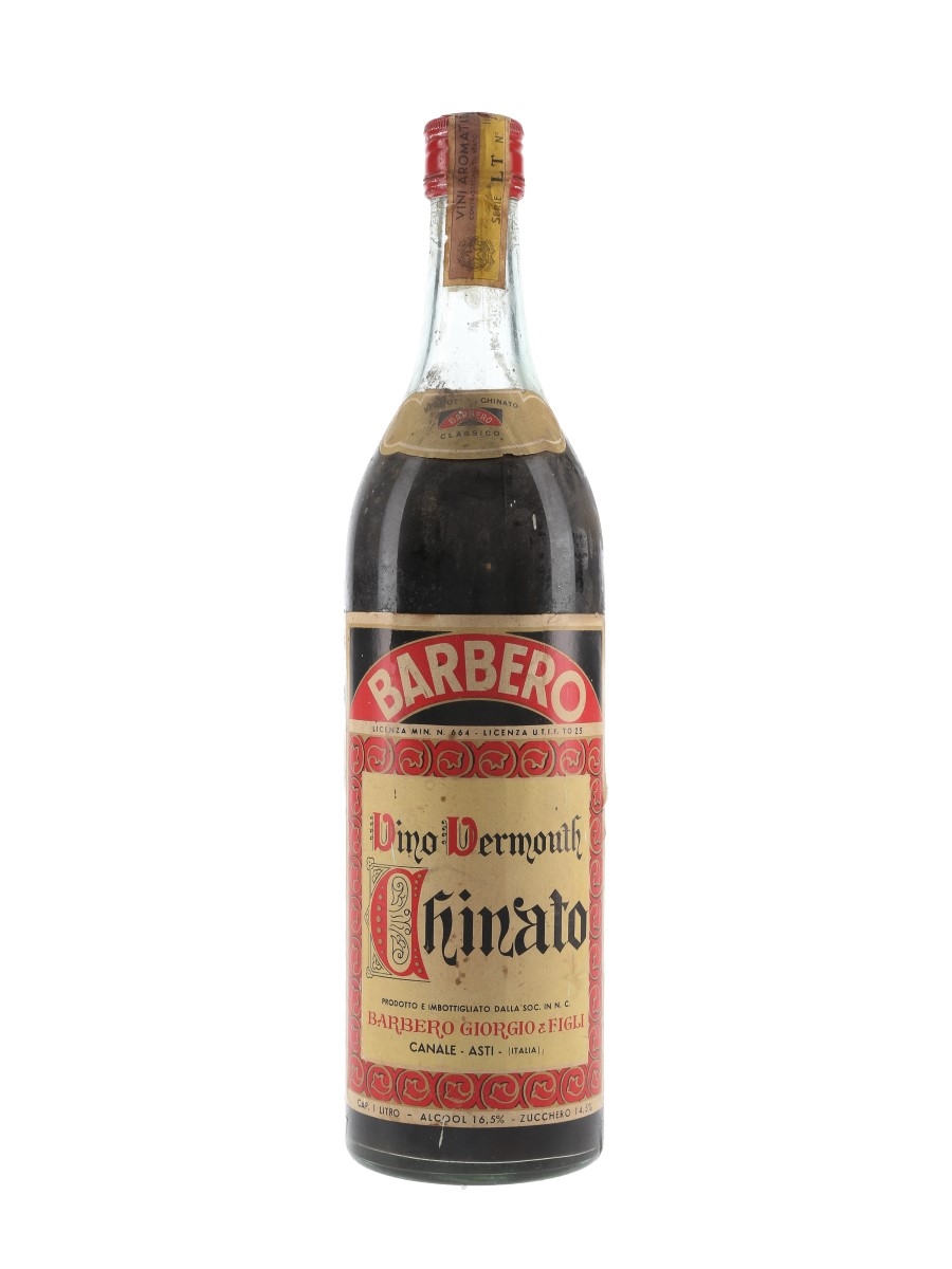 Barbero Vermouth Chinato Bottled 1960s-1970s 100cl / 16.5%