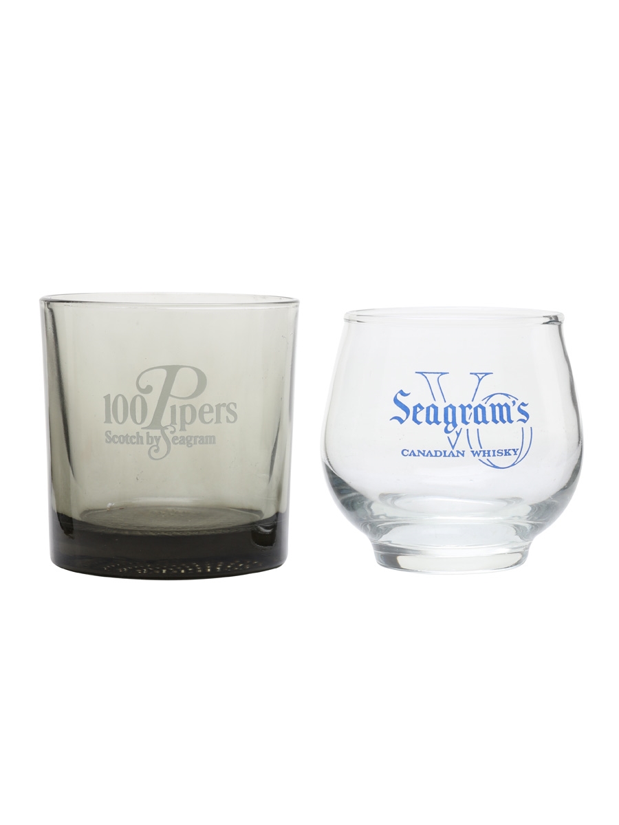 Assorted Whisky Tumblers 100 Pipers & Seagram's 