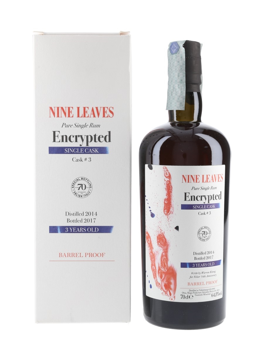 Nine Leaves Encrypted 2014 Japanese Rum Bottled 2017 - Velier 70th Anniversary 70cl / 64.8%