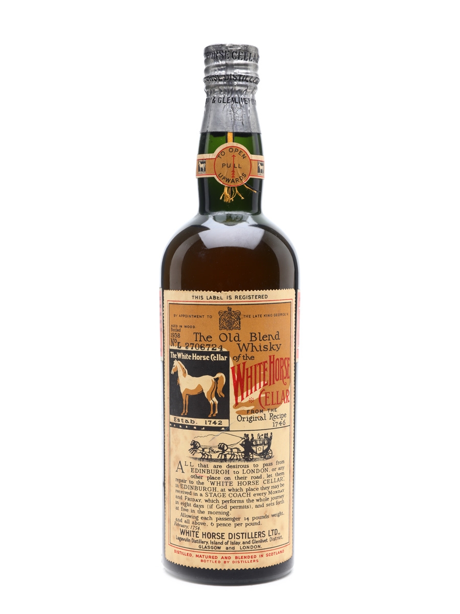 White Horse Blended Scotch Bottled 1938 75cl 40%