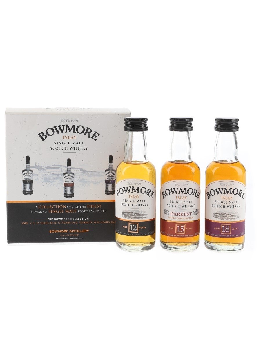 Bowmore Collection 12, 15 & 18 Year Old 3 x 5cl