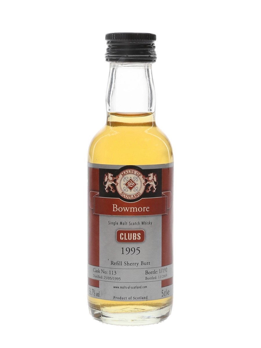 Bowmore 1995 Clubs Bottled 2009 - Malts Of Scotland 5cl / 56.7%
