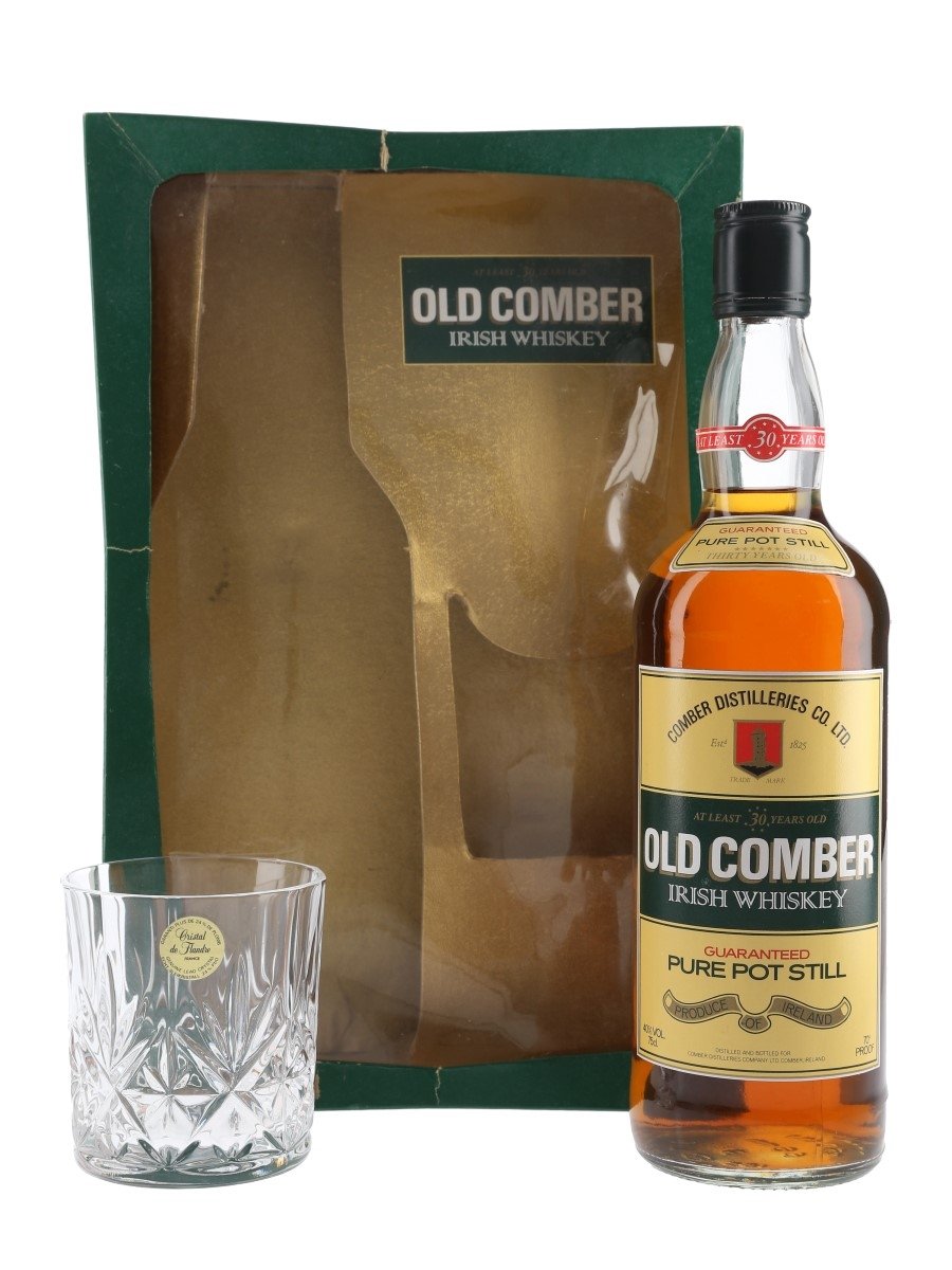 Old Comber 30 Year Old With Lead Crystal Glass Bottled 1980s 75cl / 40%
