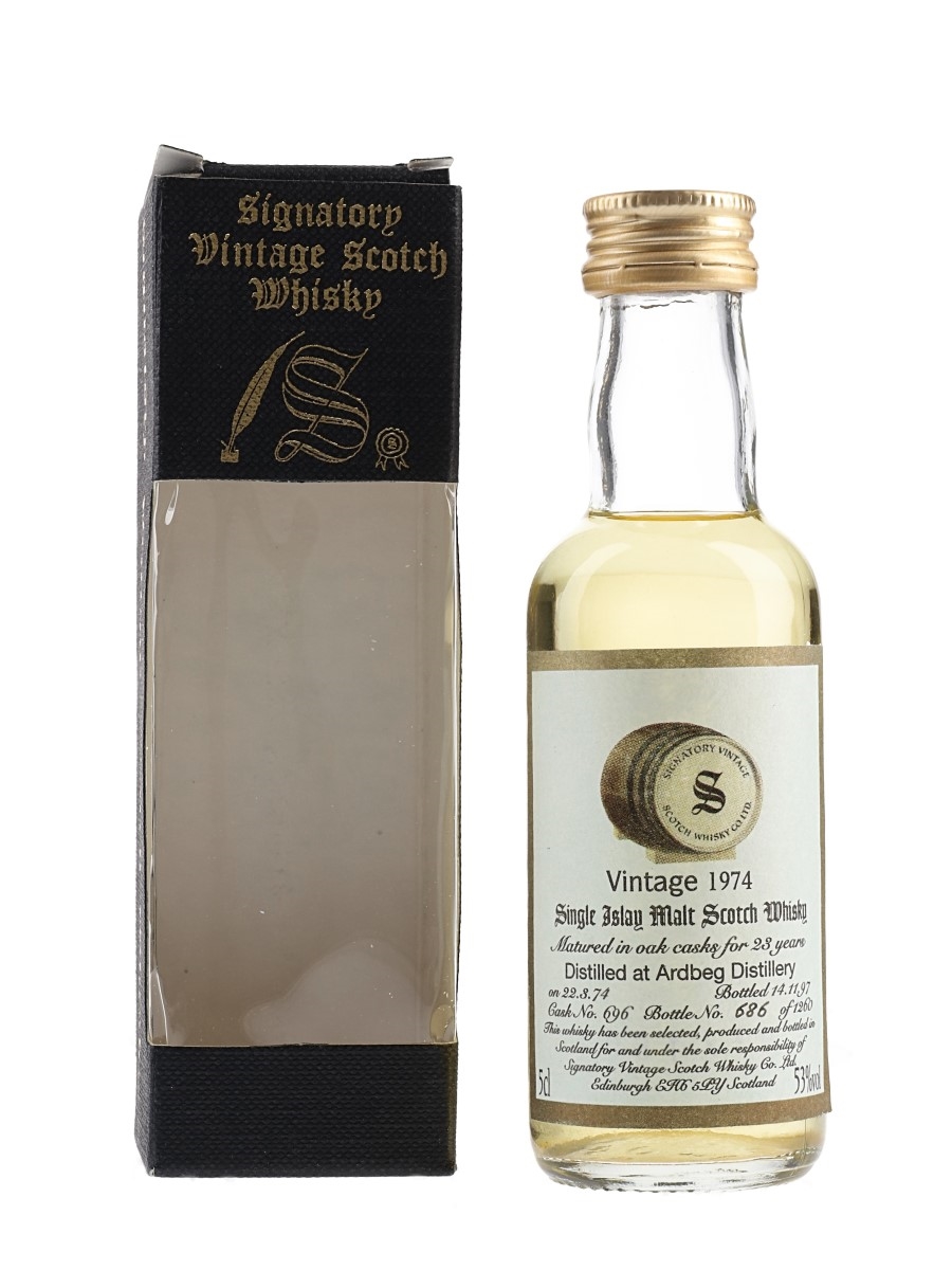 Ardbeg 1974 23 Year Old Cask 696 Bottled 1997 - Signatory Vintage 5cl / 53%