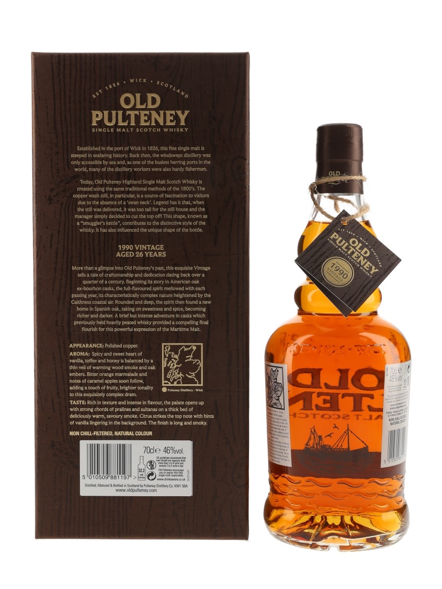 OLD PULTENEY 1990年 限定版ウイスキー OLD PULTENEY 1990年 限定版ウイスキー 1990 Vintage | Old