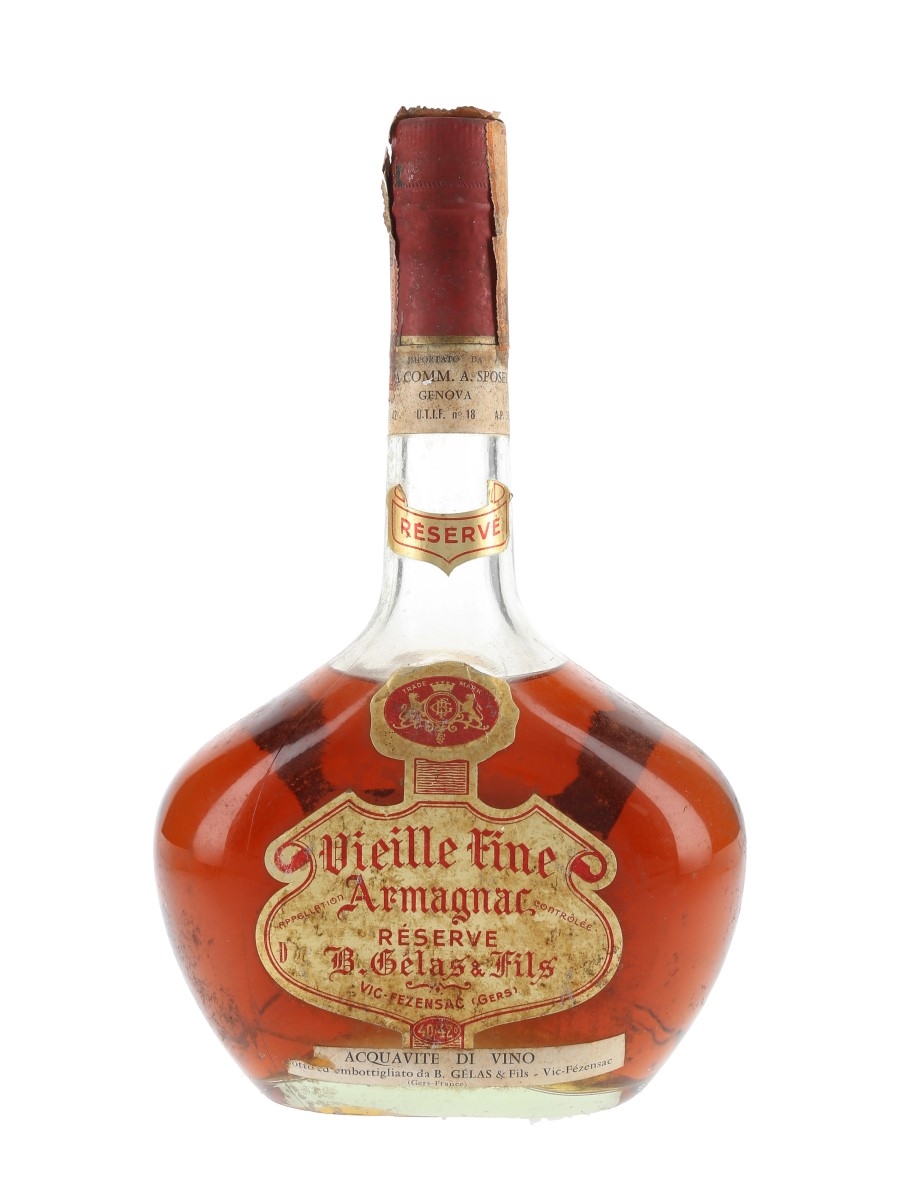 B. Gelas & Fils Vieille Fine Reserve Armagnac - Lot 77500 - Buy