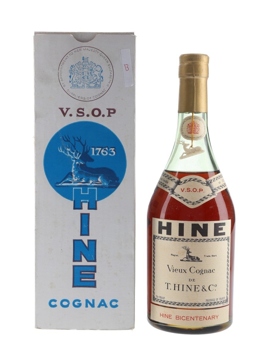 Hine VSOP Vieux Cognac Bottled 1960s - Hine Bicentenary 70cl / 40%
