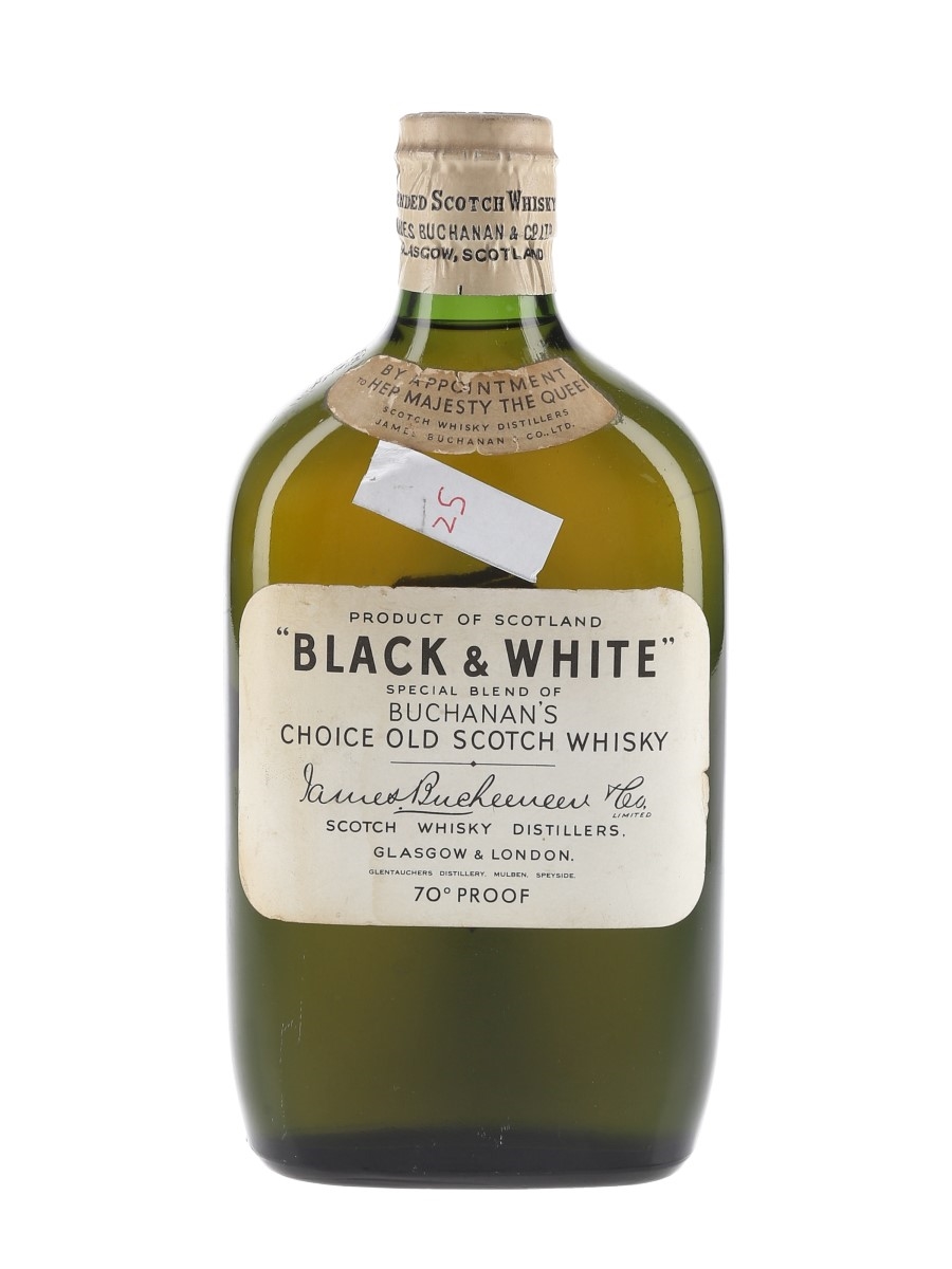 Buchanan's Black & White Spring Cap Bottled 1950s 37.5cl / 40%