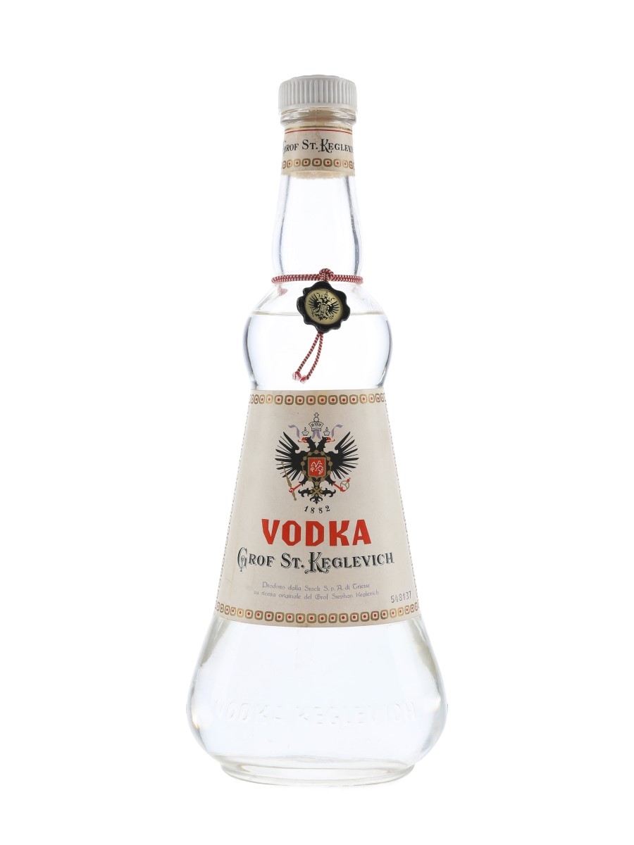 Keglevich Vodka Bottled 1950s - Stock 73cl