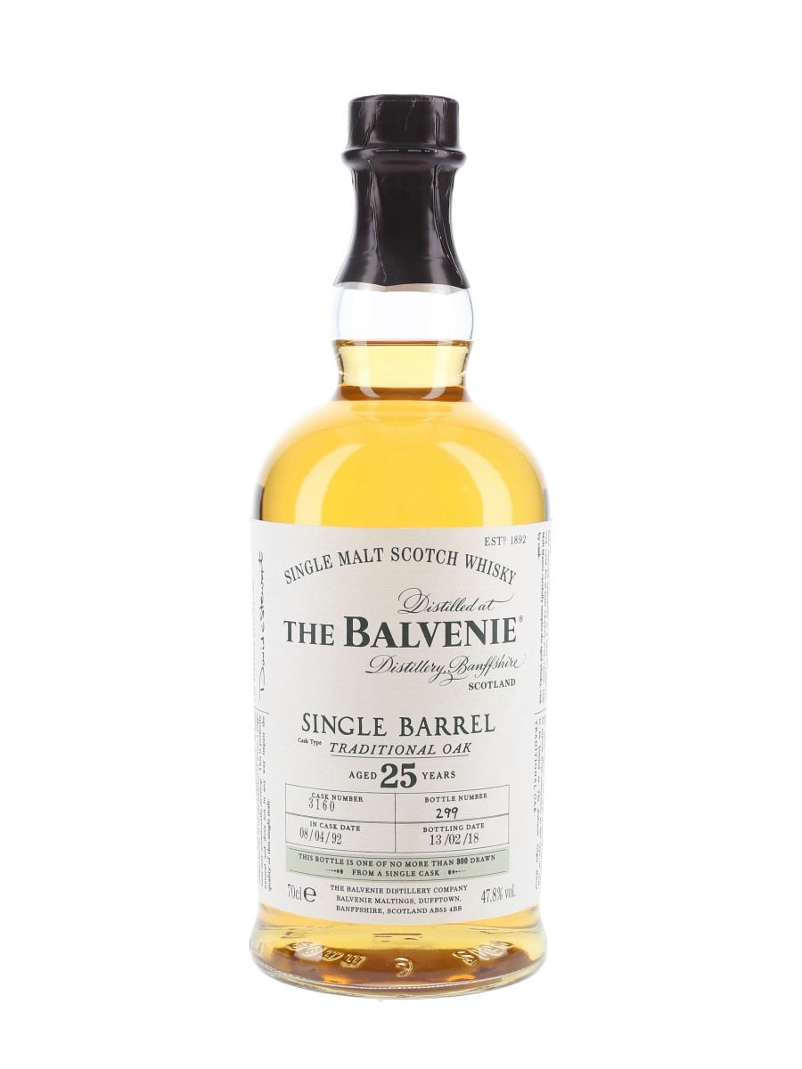 Balvenie 1992 25 Year Old Single Barrel 3160 Bottled 2018 70cl / 47.8%