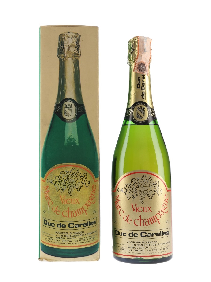 Duc De Carelles Vieux Marc De Champagne Bottled 1980s - Spirit 70cl / 42%