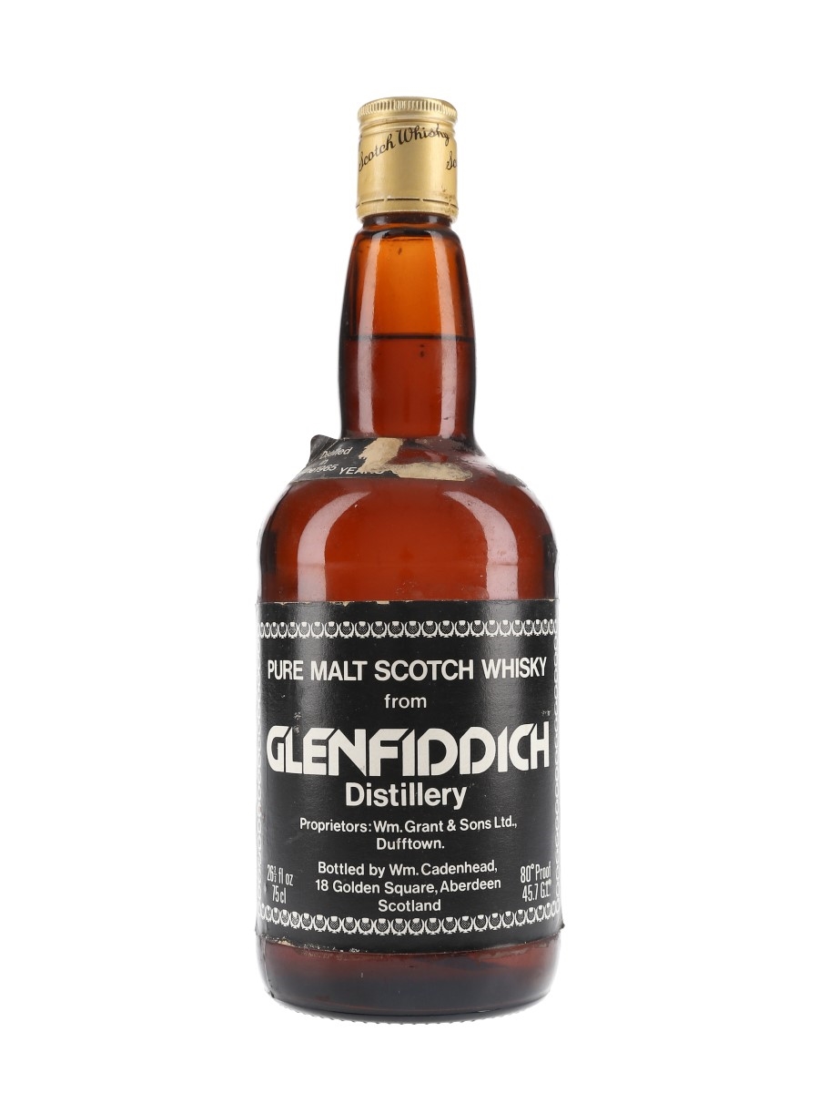 Glenfiddich 1965 12 Year Old Bottled 1977 - Cadenhead's 'Dumpy' 75cl / 45.7%