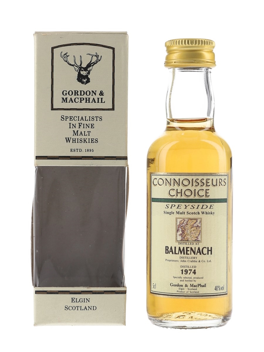 Balmenach 1974 Connoisseurs Choice Bottled 1990s - Gordon & MacPhail 5cl / 40%