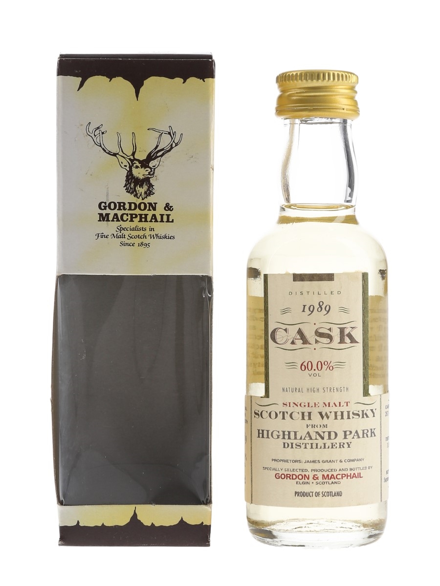 Highland Park 1989 Cask Strength Bottled 1999 - Gordon & MacPhail 5cl / 60%